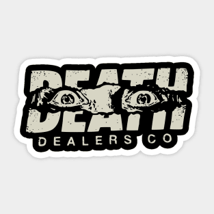 Death Face Eyes Logo Vintage Sticker